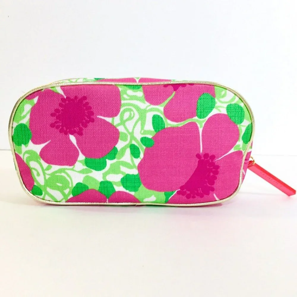 Lilly Pulitzer For Estee Lauder Floral Cosmetic Makeup Bag